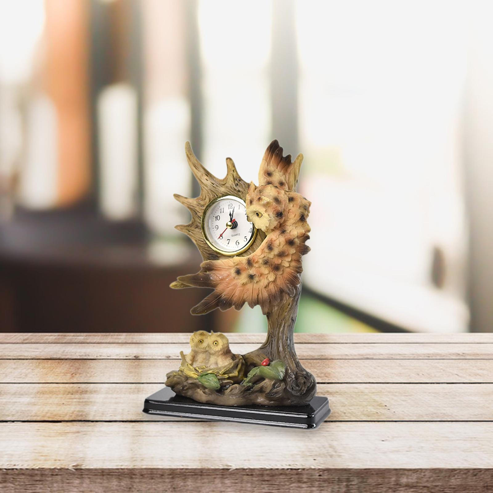 

Часы-скульптуры животных для декора стола в квартире или столовой Owls