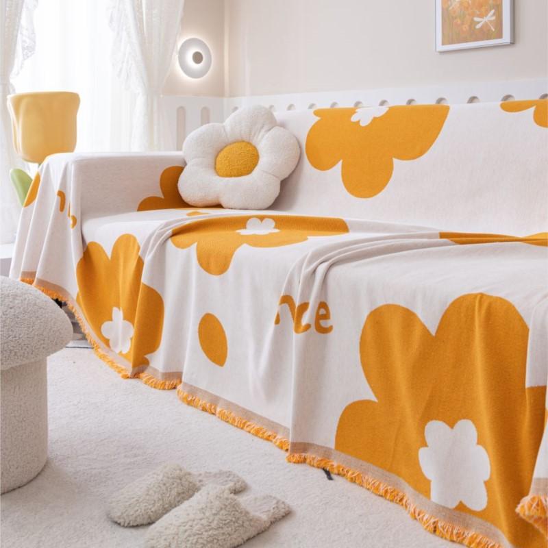 Throw Blanket Living Room Three Seats Sofa Position  Modern Throw Camping Picnic Blanket  Plum Blossom Sofa Cover Mat