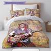 Art of Singer Pattern Bedding Quilt Set Quilt Cover Pillowcase Home Decoration Gift (1 * Duvet Cover + 2 * Pillowcase, Without Core)