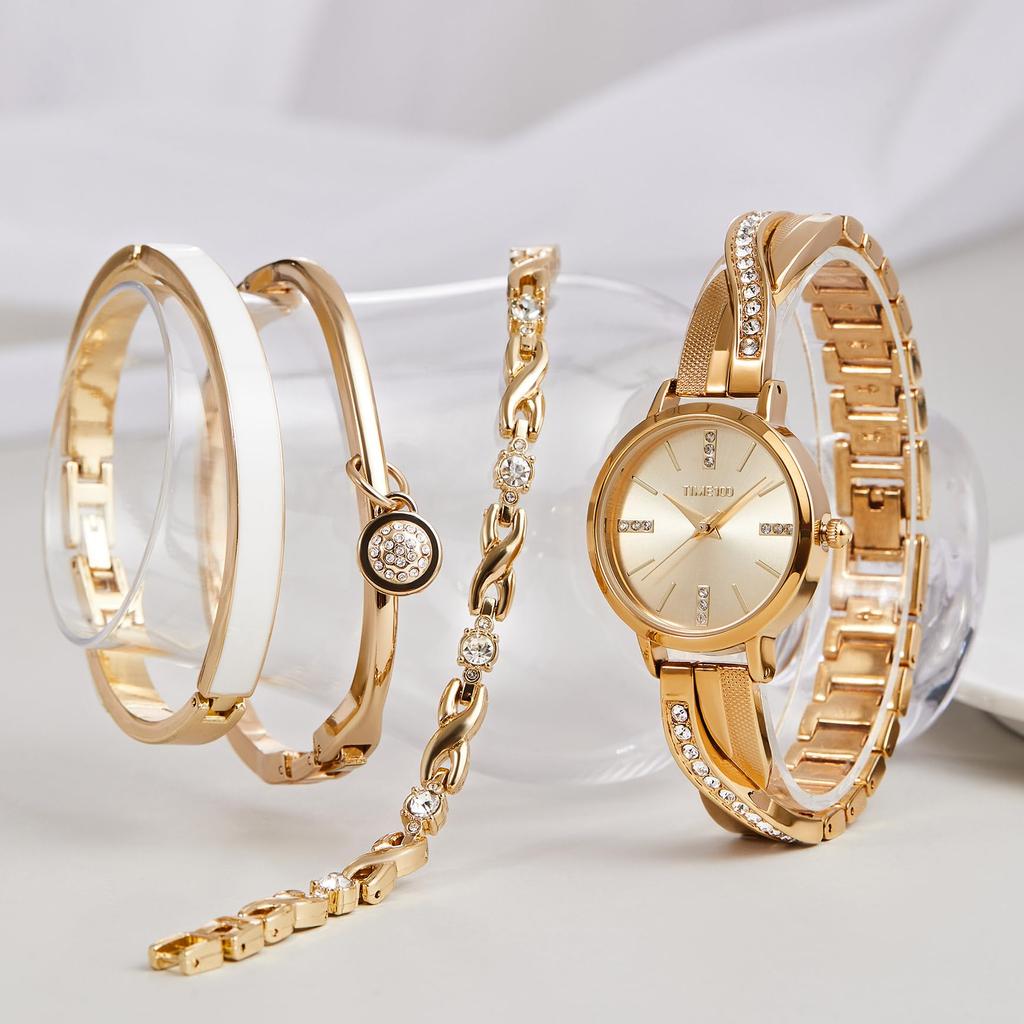 [TIME100] Gift Set: Women's Watch and Bracelet, Gift Wrapping