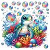 Blue Seaweed & Turtle Luminous Wall Stickers - Removable