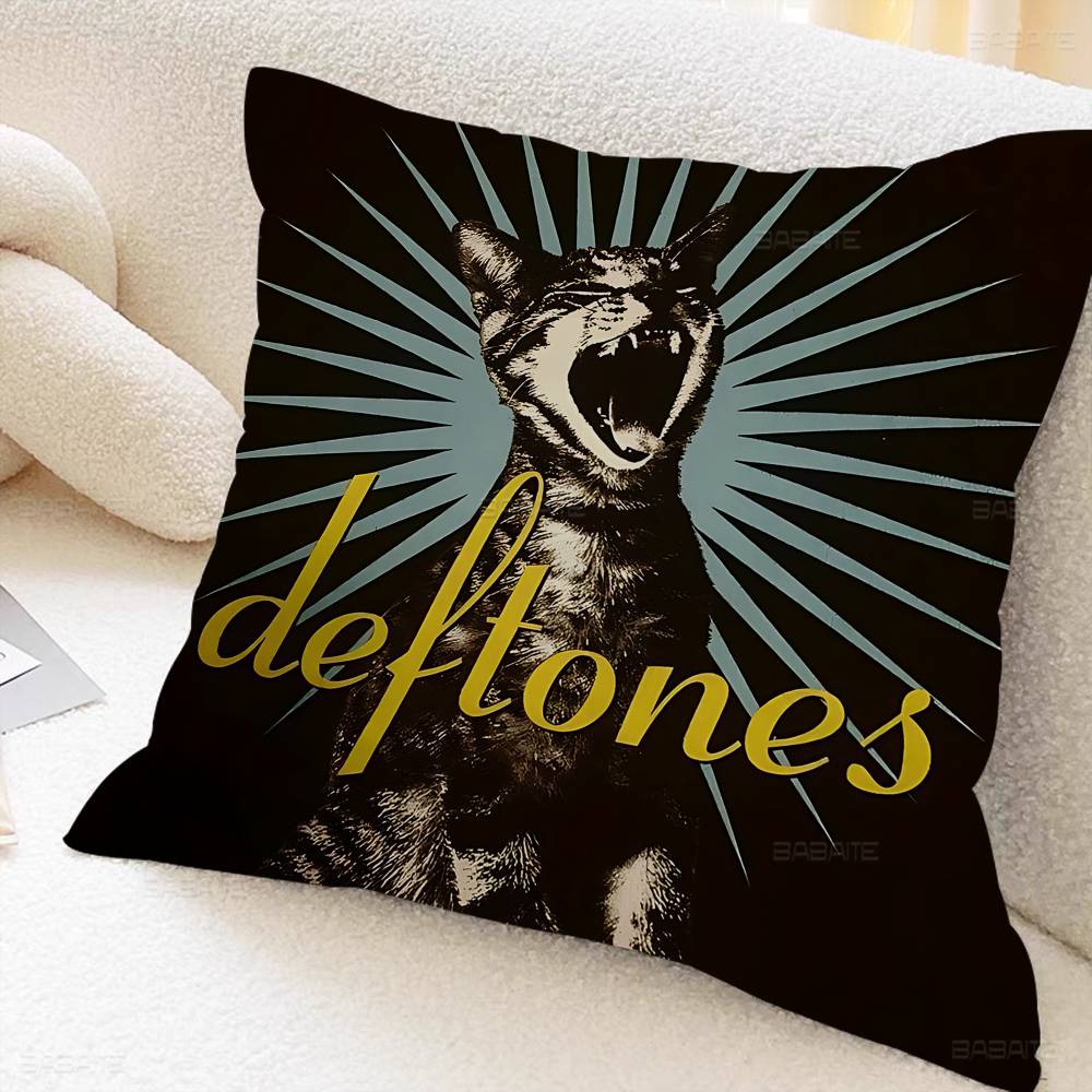 Rock DDeftones Band Pillow Cover for Bedroom Room and Living Room Sofa Decorative Cushion Cover