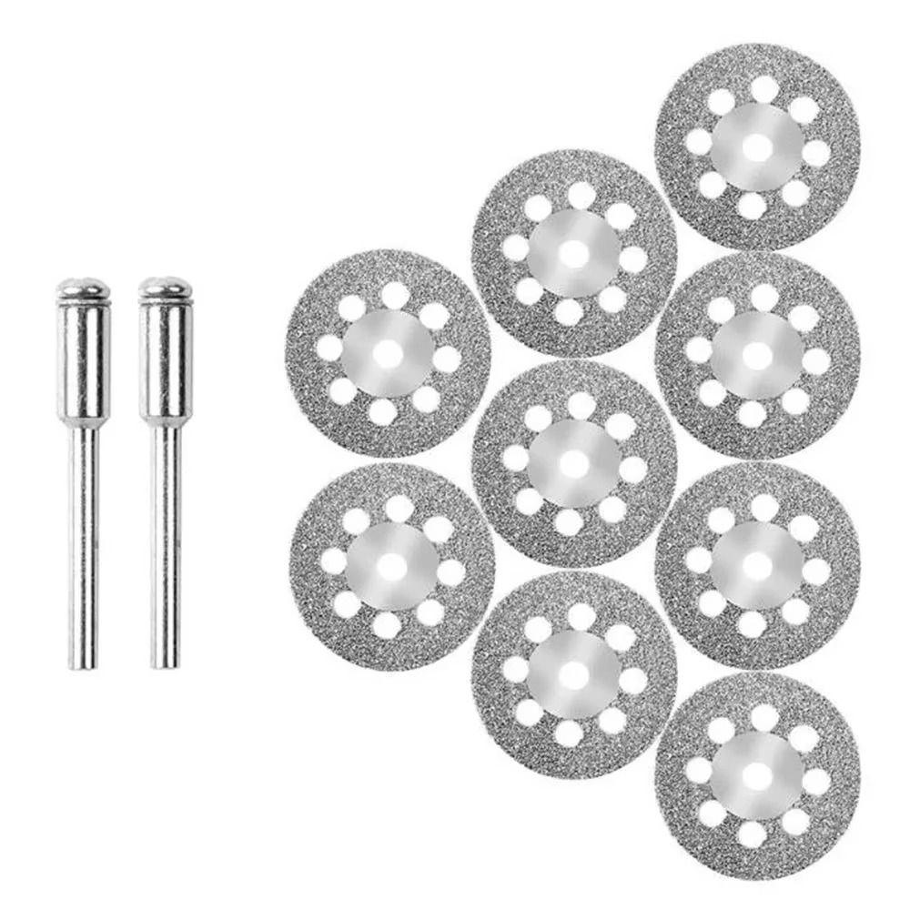 12Pcs 22mm Diameter Diamond Cutting Disc 3mm Aperture Grinding Wheel  Electric Grinder Parts