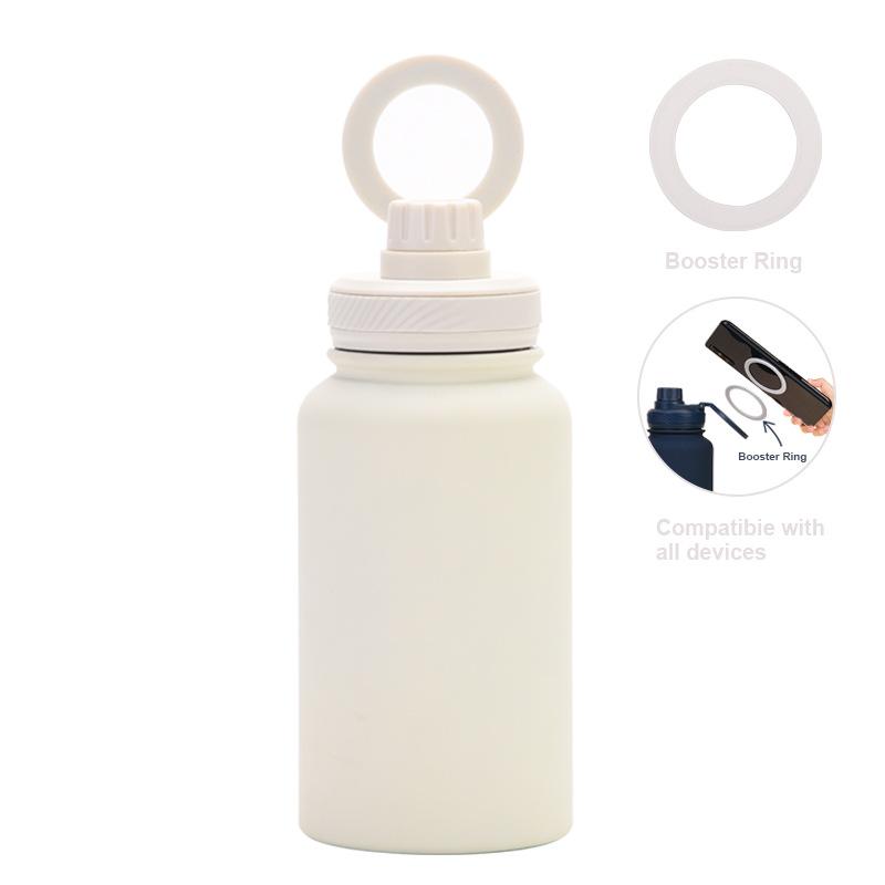 Mobile Phone Magnetic Bracket Water Cup Outdoor 650Ml Large Mouth Thermos Cup Stainless Steel Sports Water Bottle