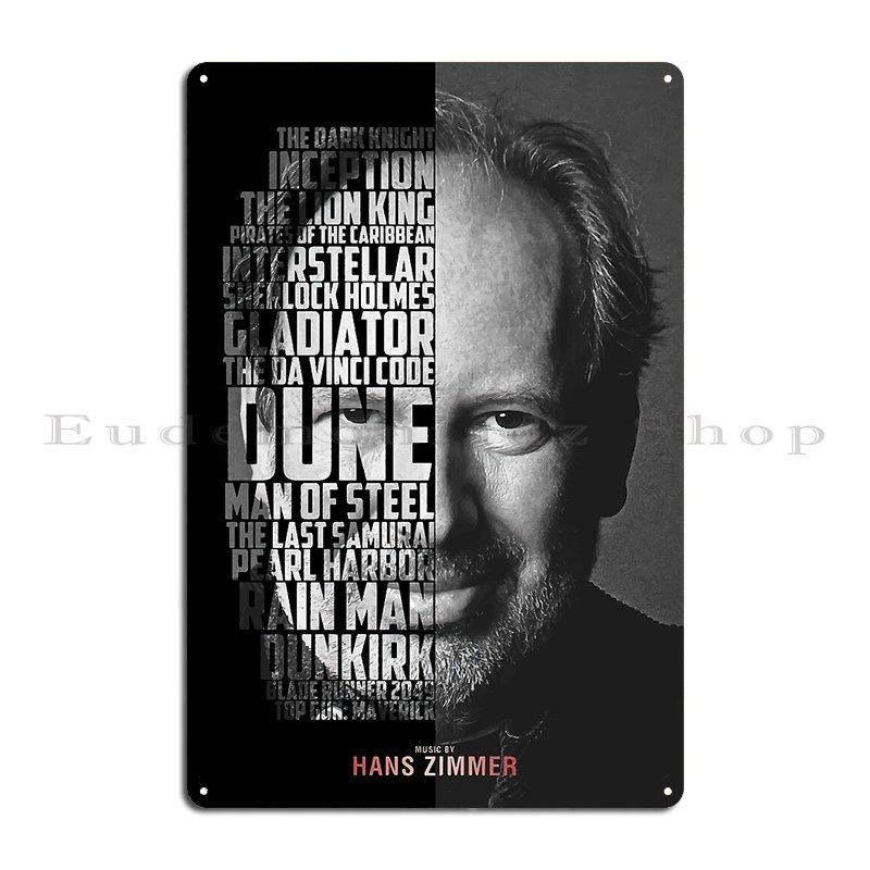 

Музыка Металлические Знаки Принт Стена Пещера Пещера Стена Табличка Тарелки Ханс Циммер Жестяная Вывеска Постер 20x30cm（7.8x11.8inch）