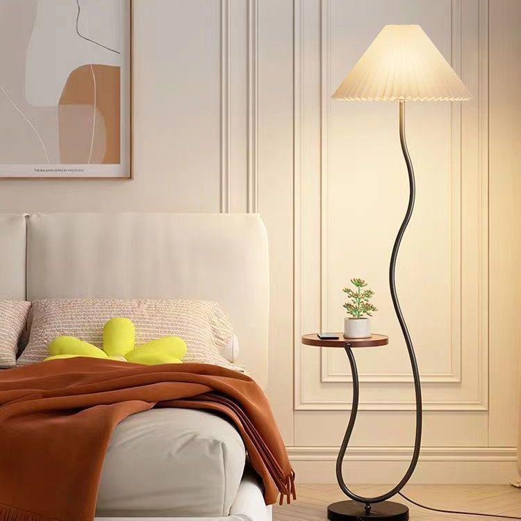 Multi-Function Floor Lamp with Wireless Charger & Coffee Table