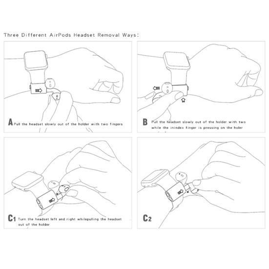 Silicone Anti-lost Bluetooth-compatible Earphone Protective Cover Holder for Apple AirPods