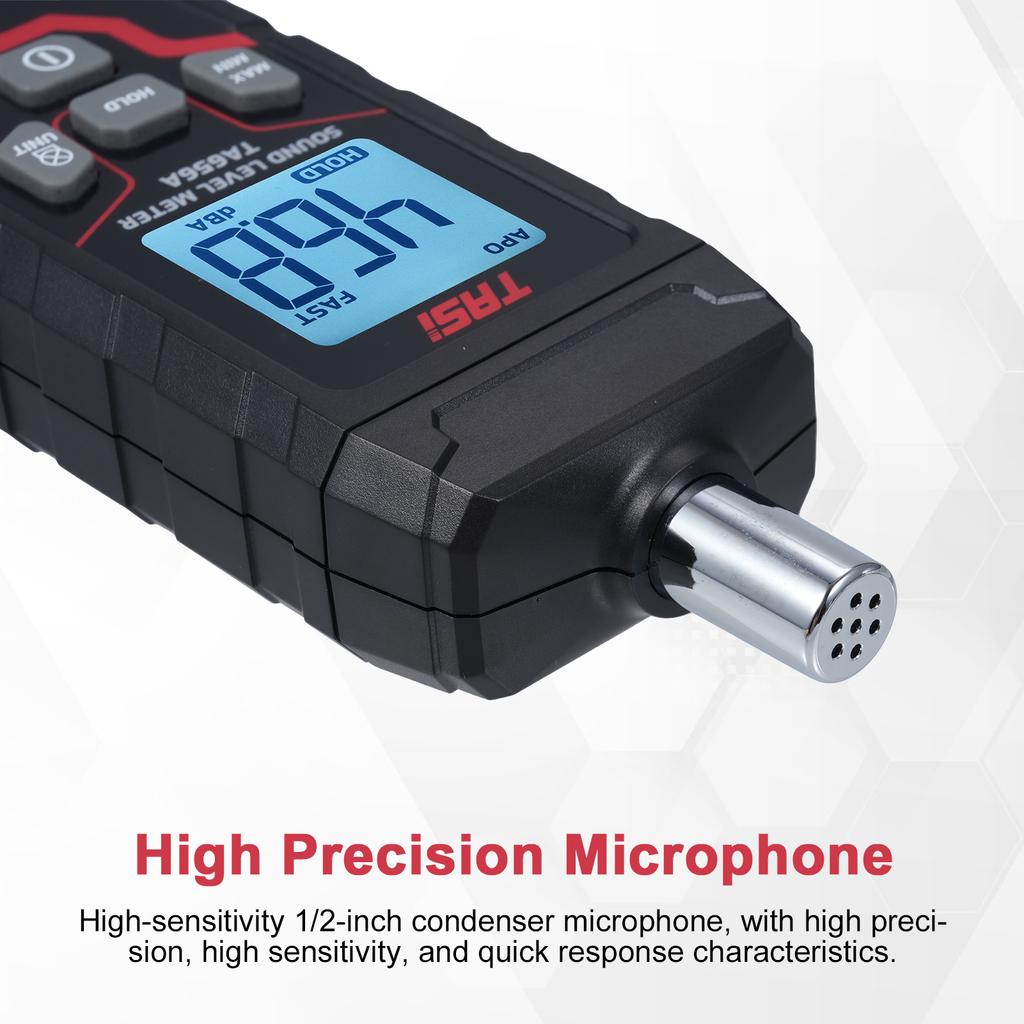 TASI TA656A 30~130dB Zvukoměr Decibelmetr Zvukový Detektor Zvukový Měřič hluku 0,1dB
