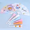 Cartoon Hand Crank Cool Fan Creative Summer Small Fresh Cute Portable Folding Fan PP Plastic Folding Fan for Student Children