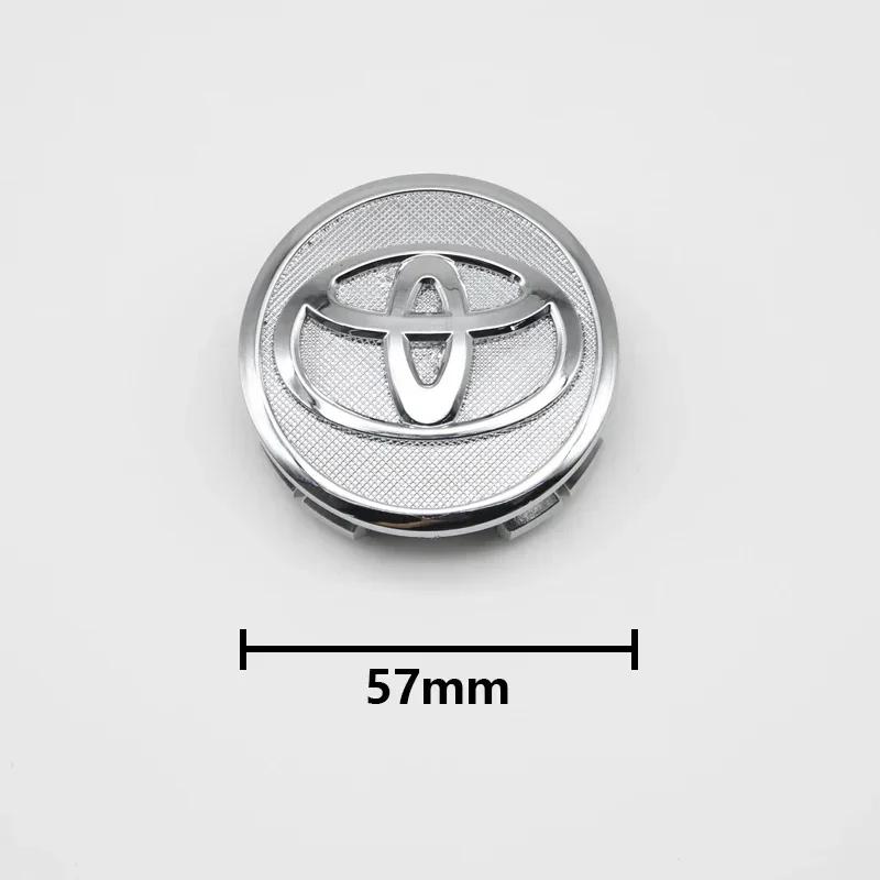 4pcs 57mm+62mm Car Tyre Wheel Center Hub Cap Badge For Toyota C-hr Prado Rav4 Yaris Hilux Prius Avensis Corolla Camry crown