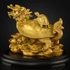 1 Resin Gold/bronze Feng Shui Dragon Turtle Statue Coin Wealth Home Desk Decoration Animal Jewelry