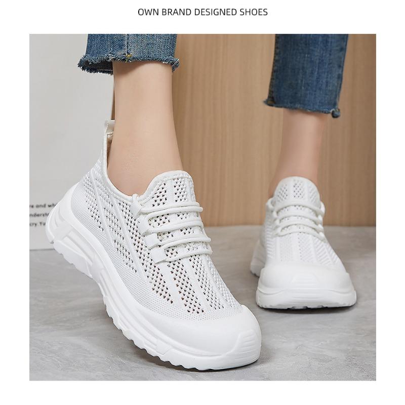 Mode 2025 Neue Damen Atmungsaktives Mesh Sommerschuhe Plateausohle Weichsohlige Laufschuhe Verstärkt Lässig Vielseitig Rutschfest Damen