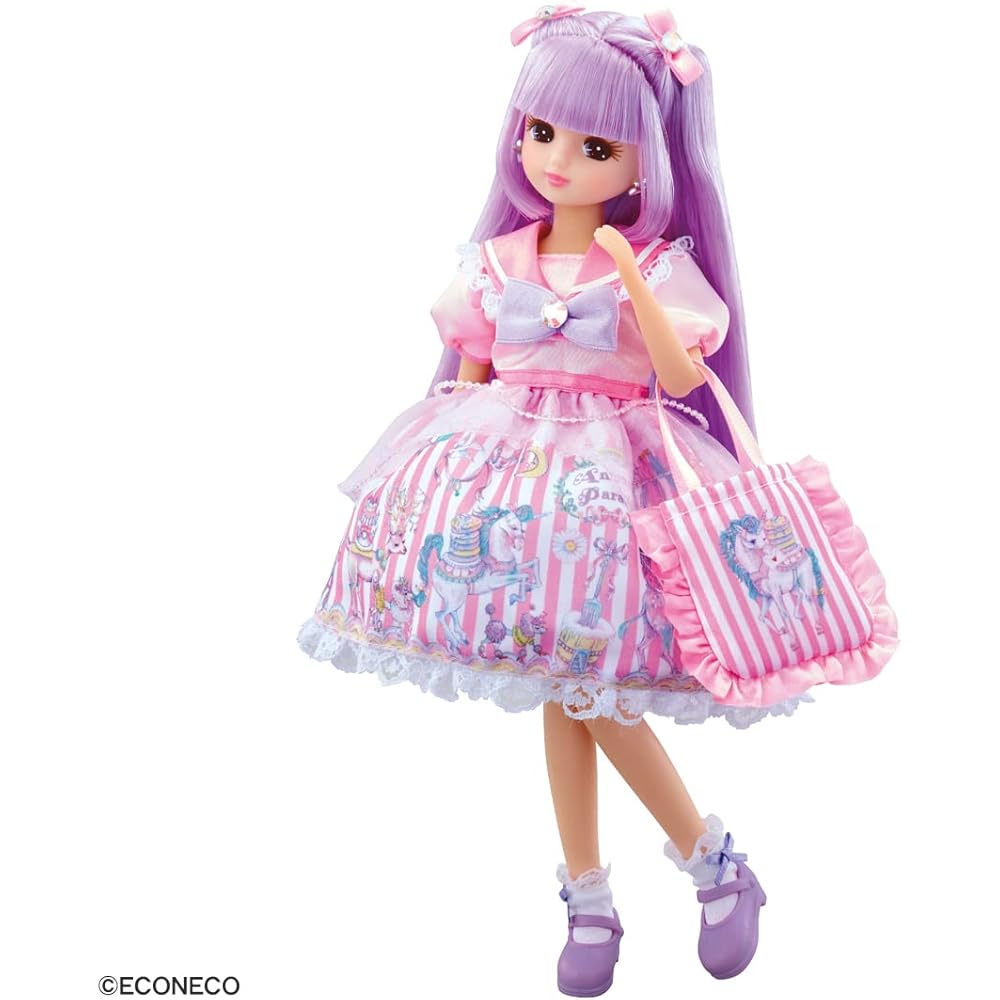 Takara Tomy Licca-chan Doll LD-14 Eco Cat Love Dress-Up Toy for Kids Age 3 and Up