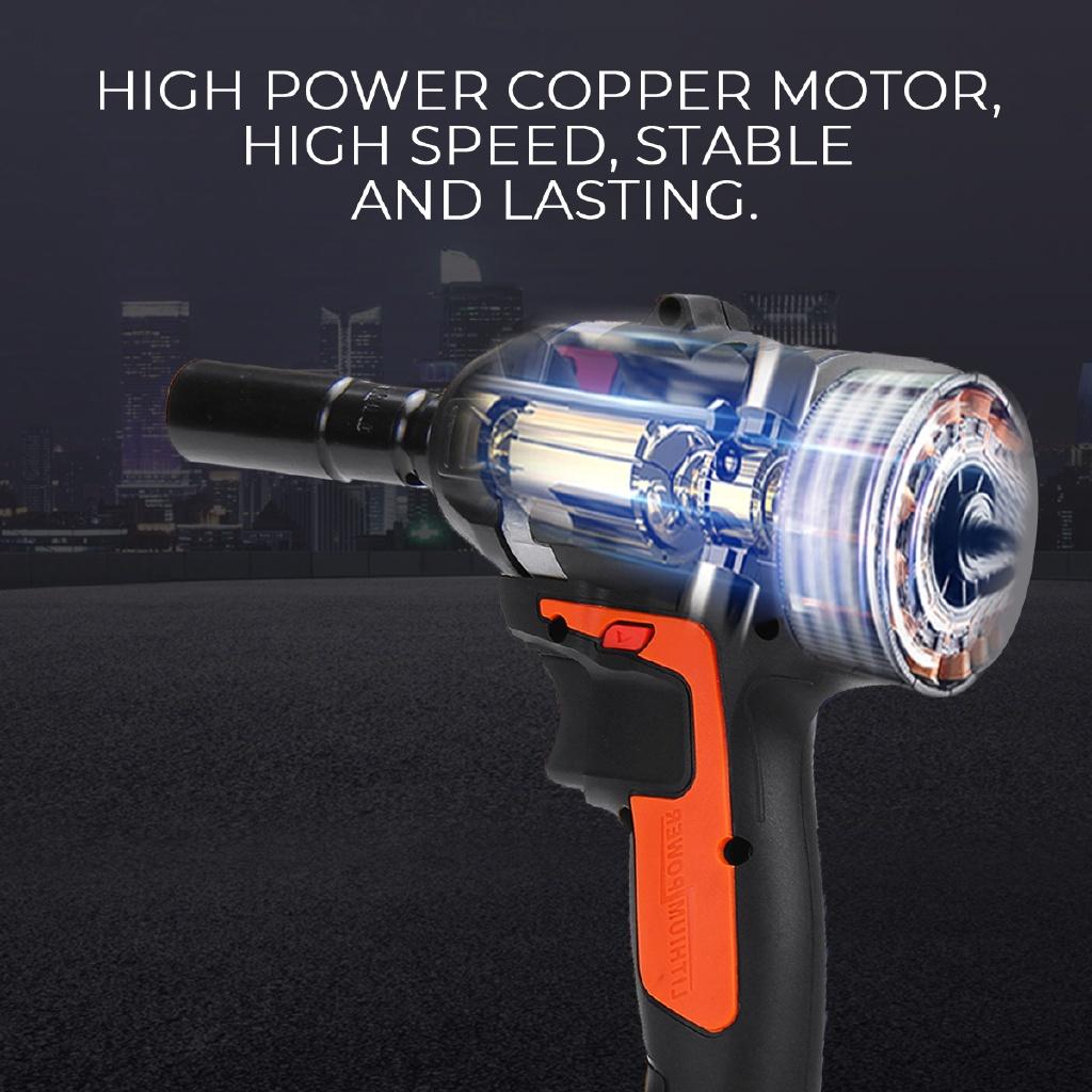 3500rpm 2 IN 1 Cordless Brushless Wrench Electric Socket Impact Wrench 10000mah Lithium-lon Battery Power Kit