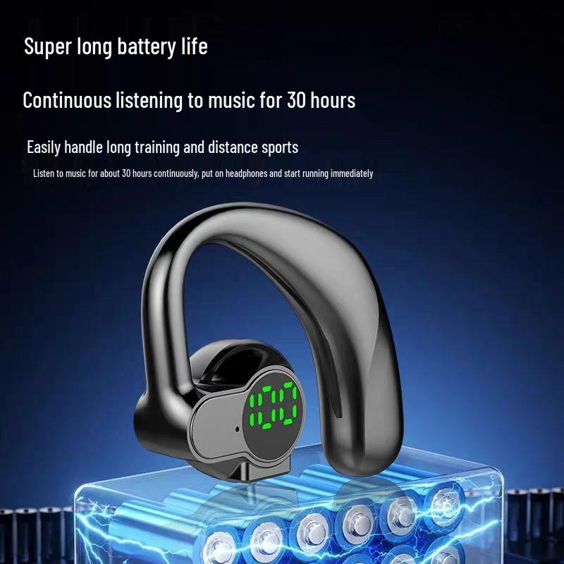 Wireless Bluetooth 5.4 Sports Earphones with Rotating Over-Ear Design, Noise Cancellation, and Enhanced Battery Life for Gaming