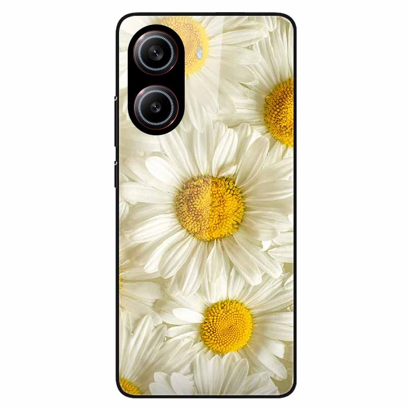 For Poco X7 Pro 5G Case Flower Hard Back Cover Tempered Glass Cases for Xiaomi Poco X 7 Pro X7Pro Hard Shells PocoX7Pro 2025 New