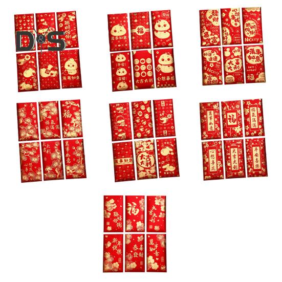 6Pcs Red Envelopes Chinese Spring Festival Red Pocket Envelope 2025 Year of The Snake Lucky Money Envelopes for Lunar New Year