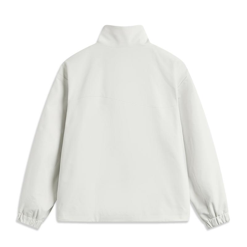 Li Ning CF Reflective Loose Fit Long Sleeve Jacket Women jackets Light-Grey AJDU284-1