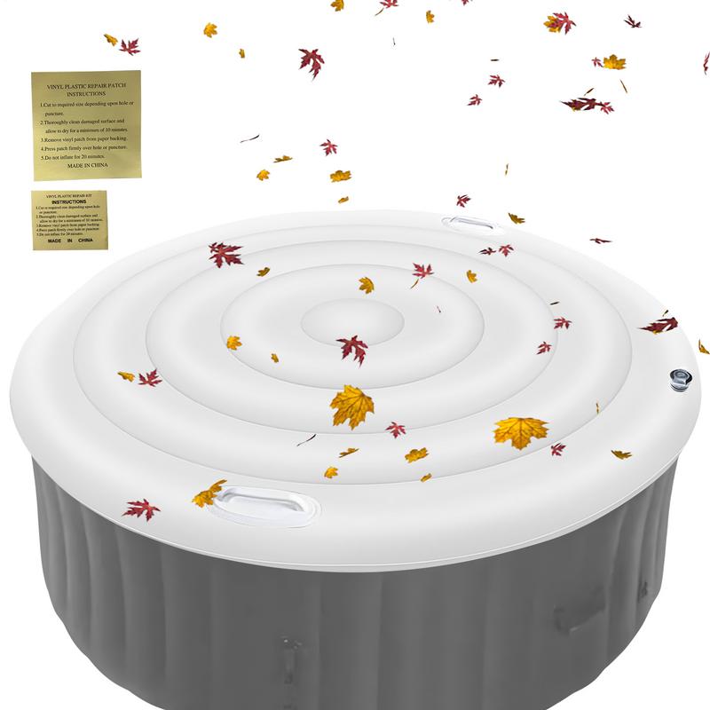 

138cm/ 54.3in Hot Tub Cover Hot Tub Lid Protector Weatherproof Spa Accessories For Outdoor Wind Snow Dirt Debris Maintenance CN