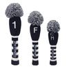 Craftsman Golf Headcover Set with Embroidered Numbers for Fairway and Hybrid with Number Blue and White 3-Piece (1FH) Driver, Wood, Clubs, Knit, Tags,