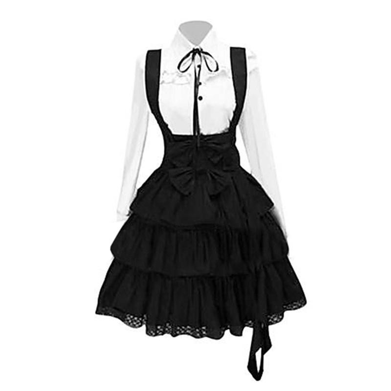 Entzückendes knielanges klassisches Lolita-Kleid für Damen, ideal für Cosplay-Partys mit Anime-Thema