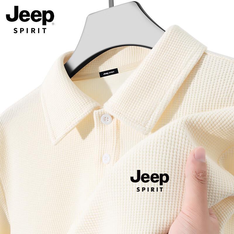 

JEEP SPIRIT Men s Waffle Knit Polo Shirt M