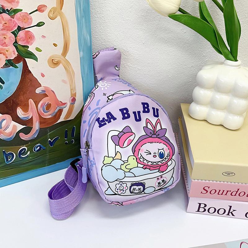 Childrens Stylish Chest Bag Large Capacity Playful Cartoon Design Trendy Sling Purse For Boys Girls And