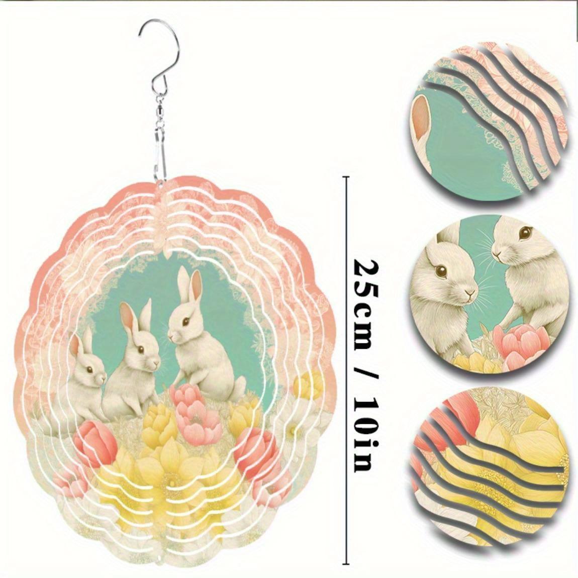 

10 Inch Hanging Wind Spinner with 360 Degree Hook for Balcony Garden Decor Spring Summer Outdoor DecorationMetal Wind Chimes for Home Decor 01A