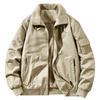 2025 Men's Double-Sided Washed Cotton Flight Jacket with Lambswool for Autumn/Winter