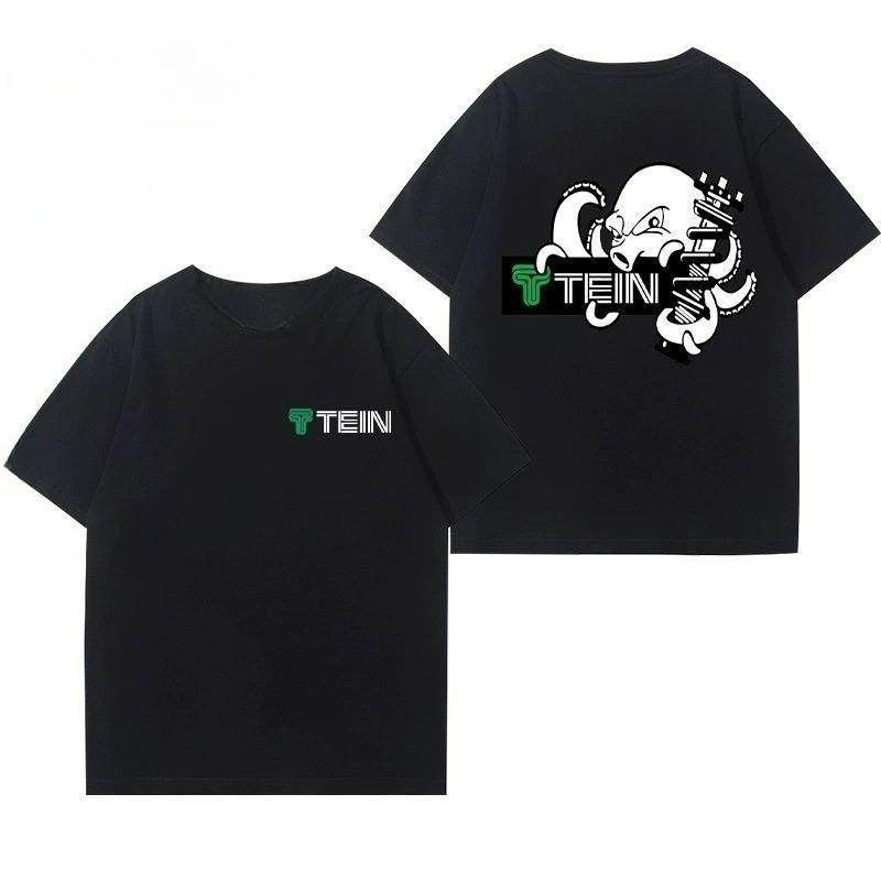 2025 New Men's and Women's TEIN Shock Absorber Modified Car Creative T-shirt Casual Motorcycle Friends Club Short-sleeved Top