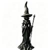 Resin Witch Statue Halloween Spooky Witch Figurine Home Table Shelf Mantel Porch Garden Ornament Decoration Gift