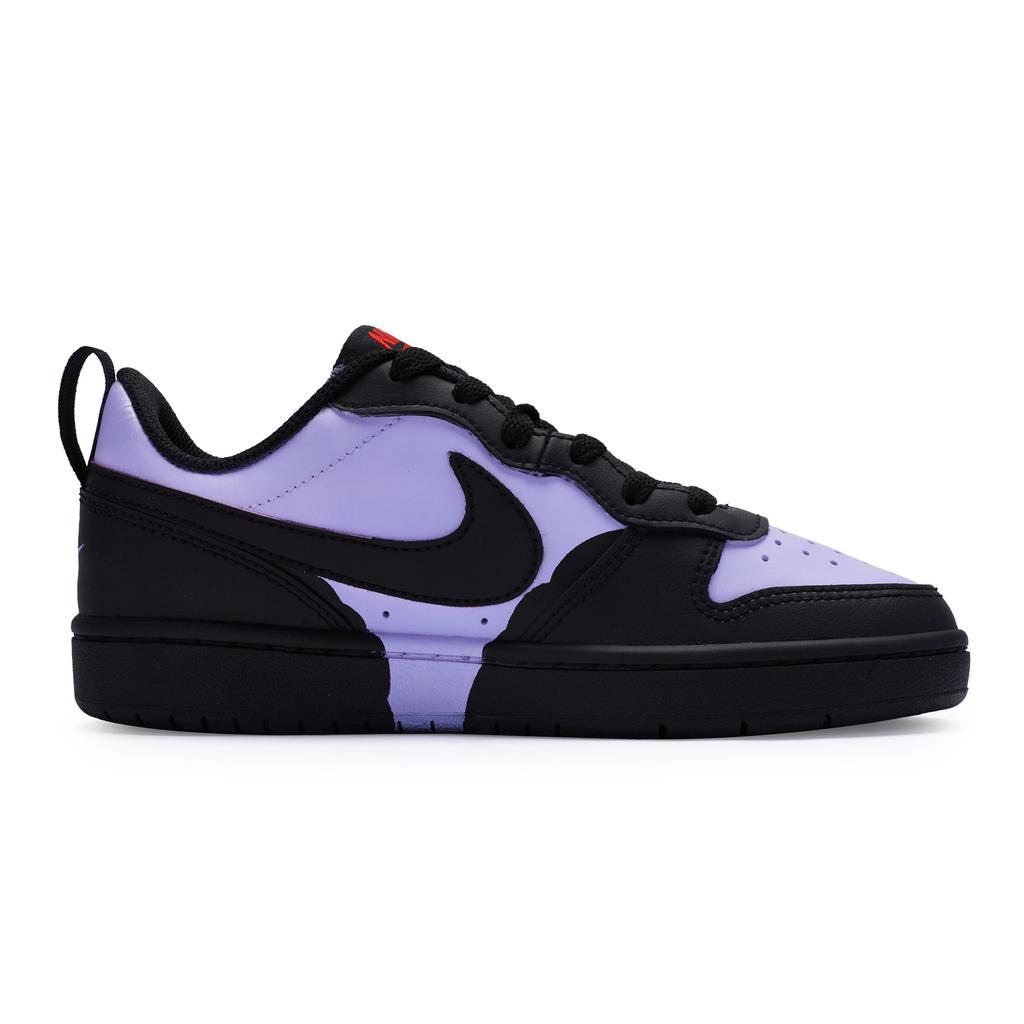 Nike Court Borough Slip Resistant Low top Skateboard Shoes Women's Black Purple BQ5448-110(Team80-S-BOX)