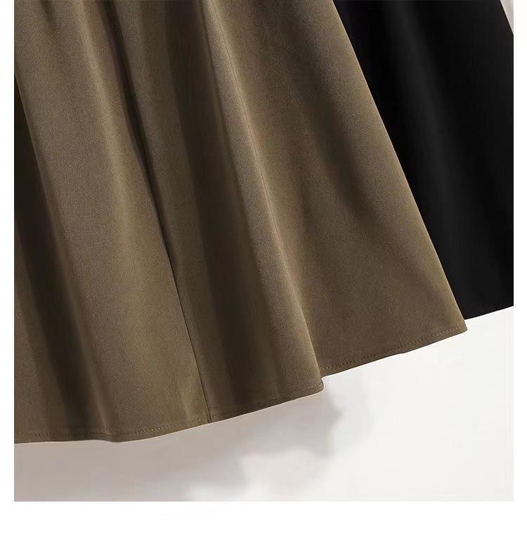 Plus Size Hohe Taille A-Linie Regenschirmrock mit Taschen - Frühjahr 2026 Trend