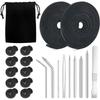 A58Z Baseball Glove Lacing Kit Includes 2 Leather Laces 10 Locks 9 Glove Repairs With Bag