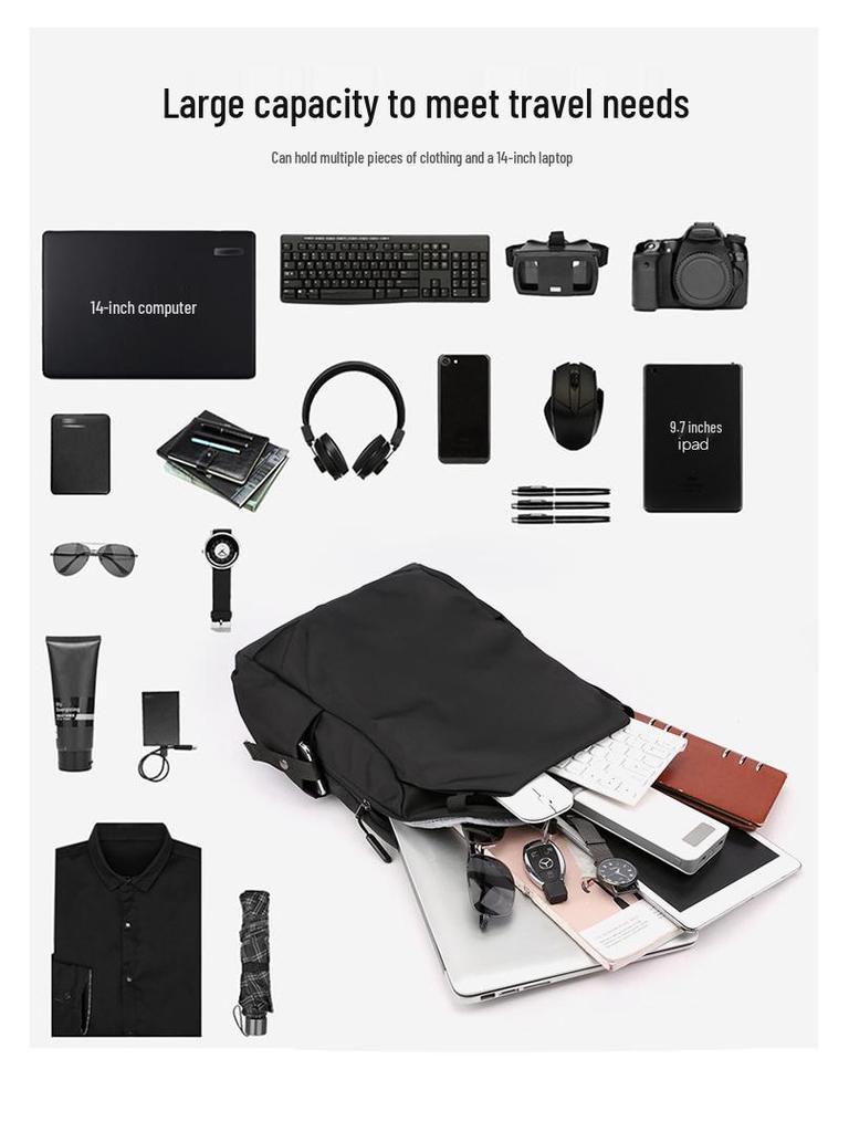 Minimalistischer Reise-Rucksack mit großem Fassungsvermögen für Studenten