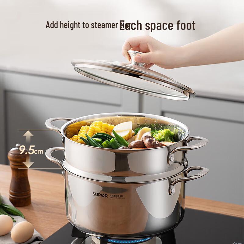 Supor 24cm Double Layer Steaming Soup Pot