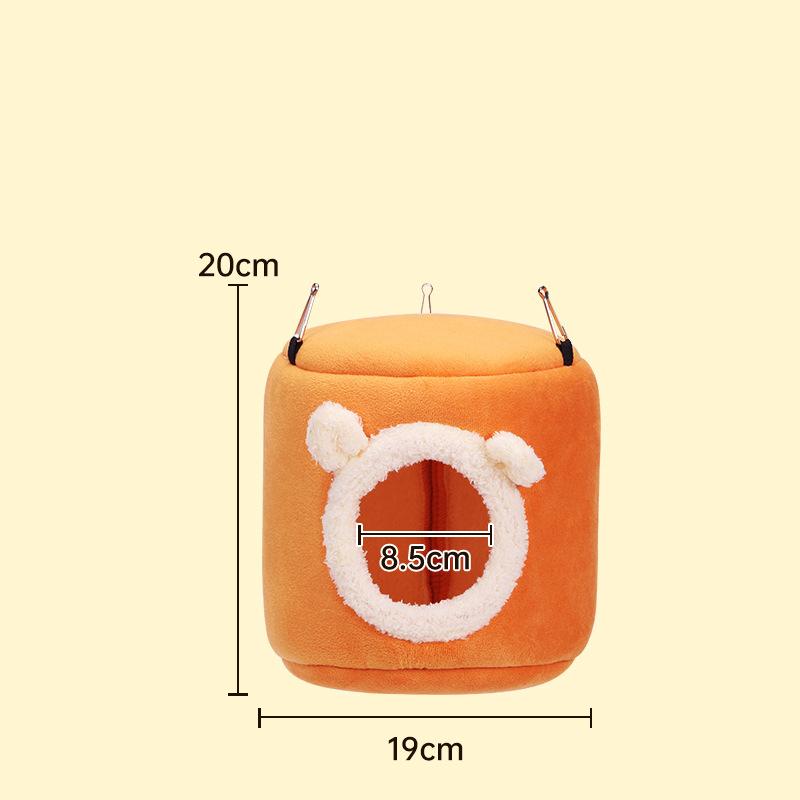 Warm Parrot Nest With 3 Hooks Winter Large Bird Cages Accessory Comfort Warmer For Cage Easily Washable Pet Hanging Cage