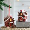 Creative Small House Pendant Snowman Xmas Tree Decorantions Hanging Ornament   New Year Gift