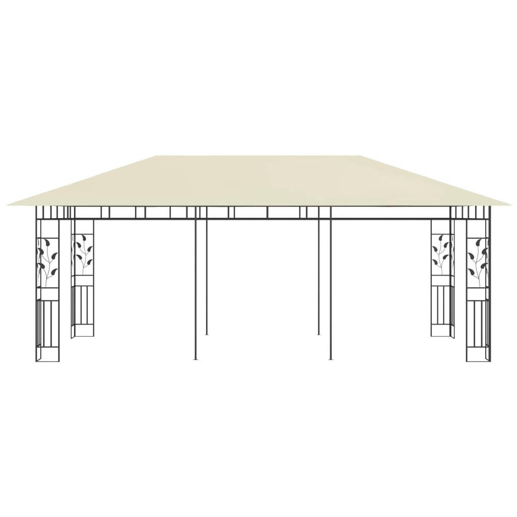 Gazebo with Mosquito Net 6 x 3 x 2.73 m Cream