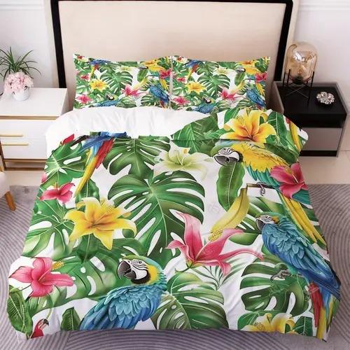 Comforter Toucan Tropical With Toucan Tropical Pattern Suitable For Children Kids And Adults Soft And Breathable