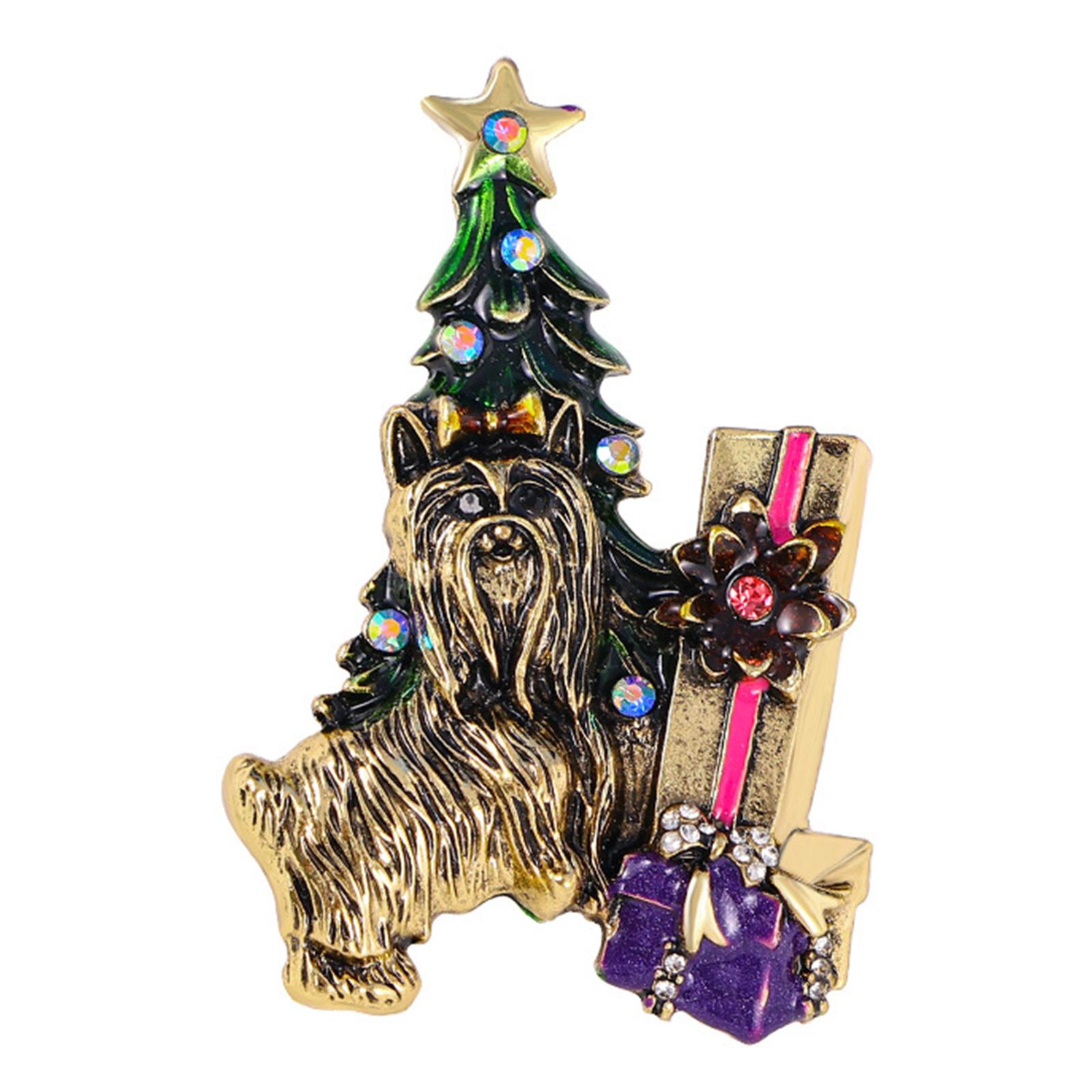 

Multipurpose Holiday Canine and Christmas Tree Lapel Pin Charm Gift Jewelry Accessory for Dog Lovers and Collectors