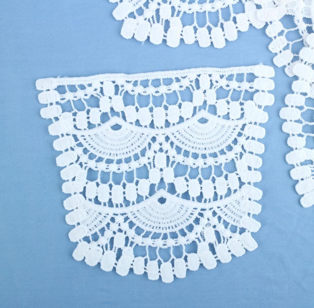 Ricamo Pizzo Seta di Latte Tasca, Ricamo Idrosolubile Bianco Vuoto Fai da Te Abbigliamento Accessori Fatti a Mano Pizzo