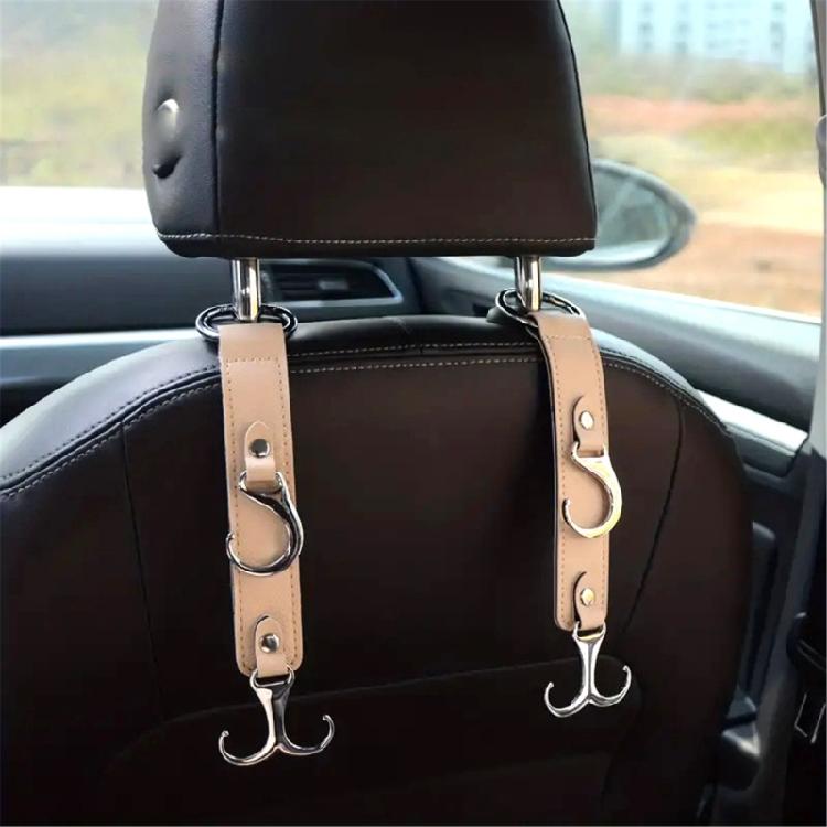 Instants Mount Car Back Hangers Leather Materials Storage Solution for Travel Accessory