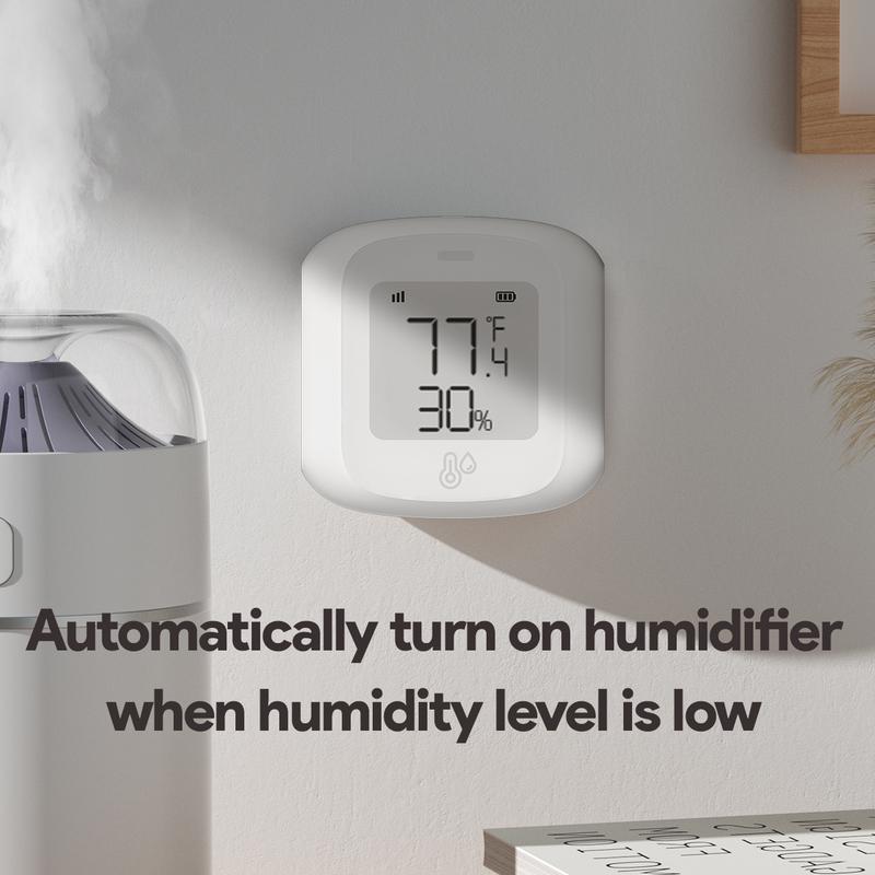ZigBee / WIFI Temperature  Humidity Sensor For Tuya LED Screen  Smart Linkage Thermo-hygrome Voice Control For Google Home Alexa