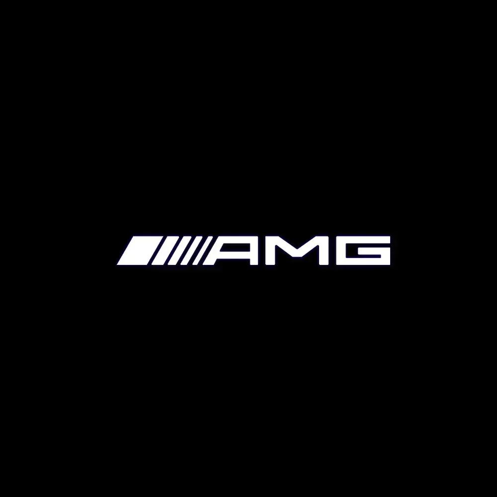 AAUW1 2X Car Door Sign Welcome Light LED Projection Light For Mercedes Benz AMG GLC GLA GLE GLS GL W204 W176 W205 W213 W166 W212 C180