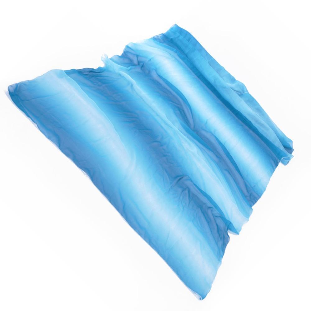 Gradient Color Belly Dance Veils Light Texture Dancing Scarf Dance Costumes Accessories Dance Light Blue