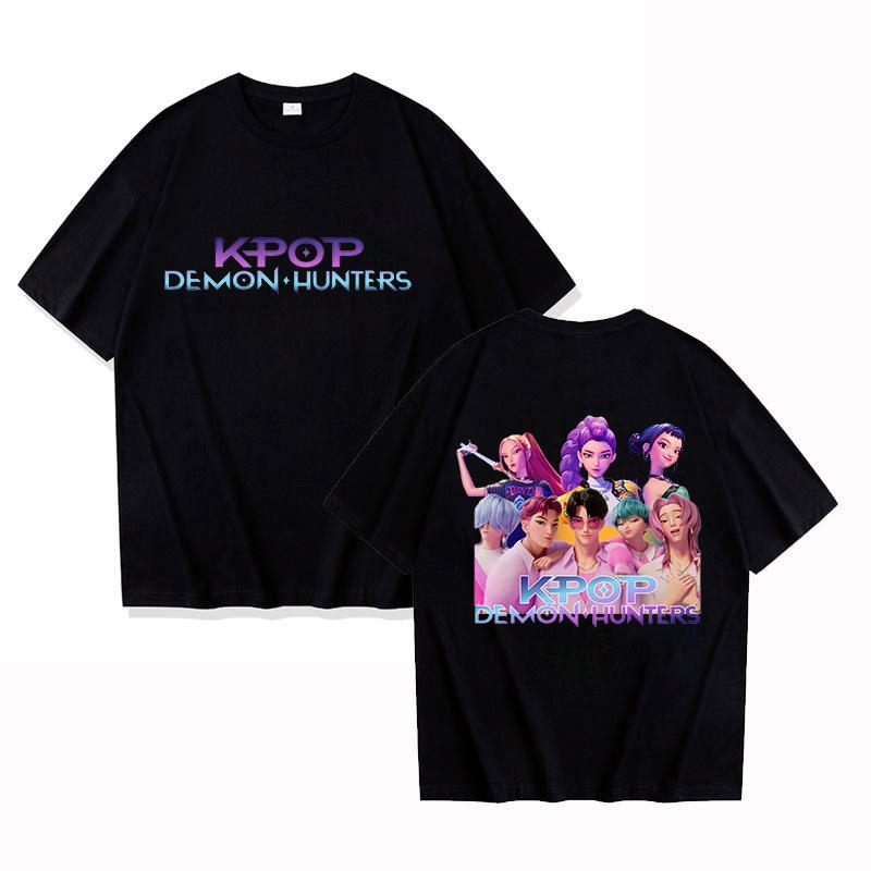 

Anime Kpop Demon Hunters Mira Rumi Saja Boys T-Shirt Men Women Fashion Harajuku T Shirt Summer Cool Short Sleeve Hip Hop Top Tee 4XL