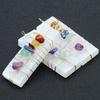 Natural Raw Selenite Blade with 7 Chakra Chip Stones Wire Wrapped Healing Crystals Specimen Hanging Ornament