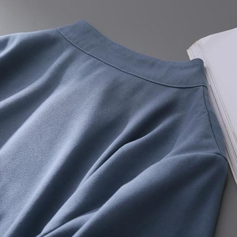 Dámské elegantní bílé černé volné halenky elegantní vintage s dlouhým rukávem a lucernou, kancelářské dámské univerzální design, elegantní dámské nové ležérní topy s výstřihem do O-neck