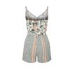 Fashion Women Casual Loose Print Sleeveless Camisole V-Collar Jumpsuit
